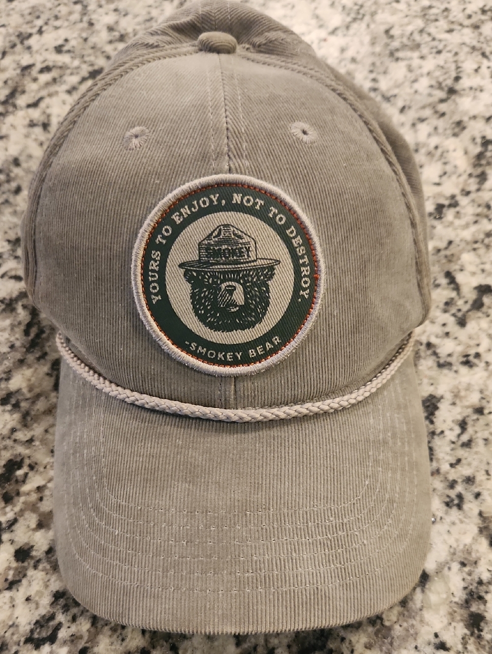 Smokey Bear Patch Corduroy Cap
